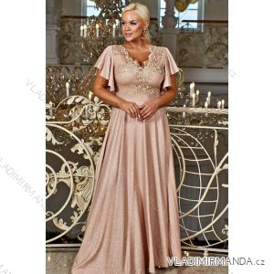 Damen Plus Size (42-46) langes elegantes ärmelloses Partykleid POLISH FASHION PMLBC23265-10