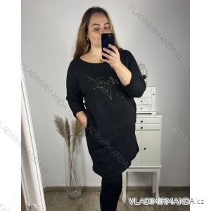 Warmes Langarmkleid für Damen in Übergröße (XL/2XL/3XL Einheitsgröße) ITALIAN FASHION IM423575