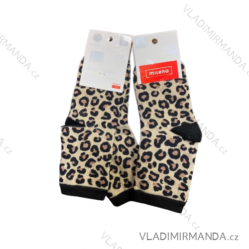 Leoparden-Socken für Kinder und Mädchen (29–31, 32–34) POLISH FASHION DPP21473 Leopard 32–34