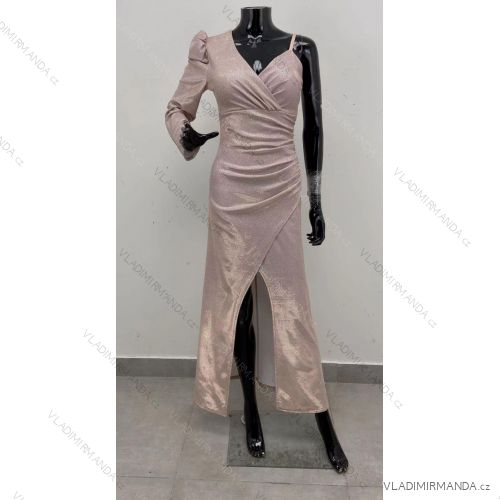 Langes, langärmliges Partykleid für Damen (Einheitsgröße S/M) ITALIAN FASHION IMM23056