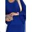 402-6 Fledermauskleid mit Ausschnitt – blaue Farbe mit Glitzer