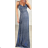 Elegantes Sommerkleid mit glitzernden Pailletten für Damen (Einheitsgröße S/M) ITALIAN FASHION IMPBB23O3837