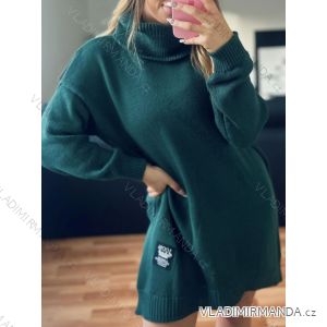 Strickpullover dünner Rollkragen Langarm Damen (L / XL ONE SIZE) ITALIAN FASHION IMD211110