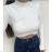 Trägerloses Crop-Top für Damen (Einheitsgröße S/M) ITALIAN FASHION IMPBB23Y20267 béžová S/M