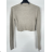 Trägerloses Crop-Top für Damen (Einheitsgröße S/M) ITALIAN FASHION IMPBB23Y20267 béžová S/M