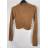 Trägerloses Crop-Top für Damen (Einheitsgröße S/M) ITALIAN FASHION IMPBB23Y20267 béžová S/M