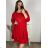 Tunika / Bluse Langarm Damen Oversized (3XL / 4XL ONE SIZE) ITALIAN FASHION IMWQ2191650 rot 3xl / 4xl