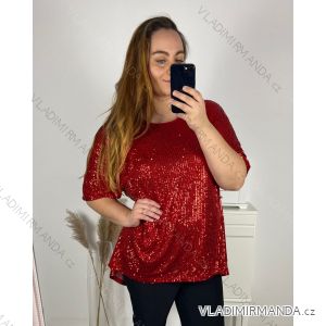 Damen-Tunika mit langen Ärmeln und kurzen Ärmeln in Übergröße (3XL/4XL Einheitsgröße) ITALIAN FASHION IMC23STREET