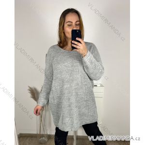 Damen-Strickkleid mit Rollkragen und langen Ärmeln in Übergröße (2XL/3XL EINHEITSGRÖSSE) ITALIAN FASHION IM423608