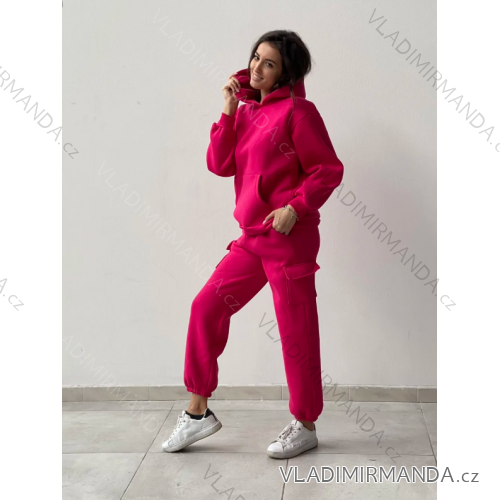 Set aus langärmligem Trainingsanzug und Kapuzenpullover für Damen (Einheitsgröße S/M) ITALIAN FASHION IMPLP2335890016