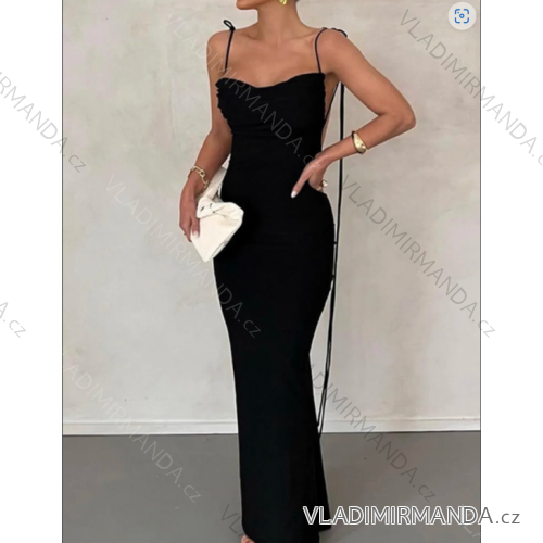 Langes elegantes Damenkleid mit Trägern (S/M ONE SIZE) ITALIAN FASHION IMPLP2330000125