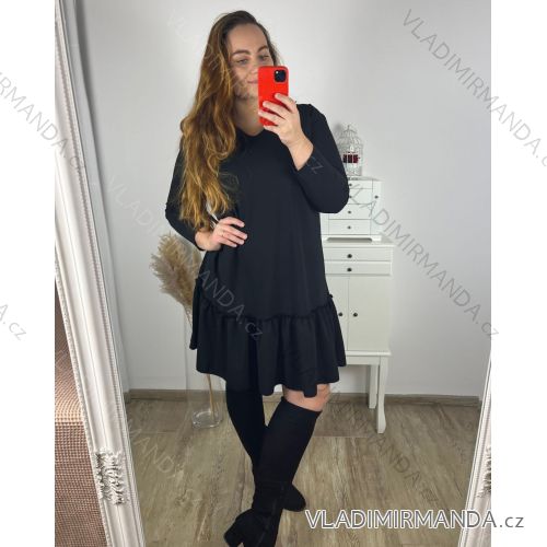 Tunika / Bluse Langarm Damen Oversized (3XL / 4XL ONE SIZE) ITALIAN FASHION IMWQ2191650 schwarz 3xl / 4xl