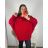 Pullover Oversize Langarm Damen Oversized (XL / 2XL ONE SIZE) ITALIAN MODA IM721350 4XL / 5XL rot