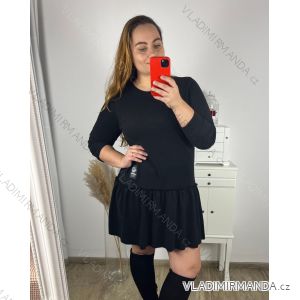 Warmes Langarmkleid für Damen in Übergröße (XL/2XL/3XL Einheitsgröße) ITALIAN FASHION IM423575