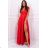 Damen Plus Size (42-46) langes elegantes ärmelloses Partykleid POLISH FASHION PMLBC23265-10 rot 46