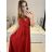 Kleid klassische Kurzarm Frauen (Uni S / M) ITALIAN FASHION IMC20203 M / L rot