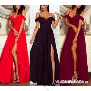 Langes trägerloses Pailletten-Partykleid für Damen (Einheitsgröße S/M) ITALIAN FASHION IMPSH233348