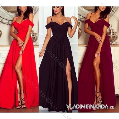 Langes trägerloses Pailletten-Partykleid für Damen (Einheitsgröße S/M) ITALIAN FASHION IMPSH233348