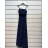 Langes trägerloses Pailletten-Partykleid für Damen (Einheitsgröße S/M) ITALIAN FASHION IMPSH233348 blau S / M