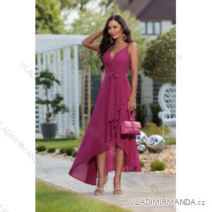 Trägerloses langes Partykleid aus Satin für Damen (34-42) POLISH FASHION PMLEL24NATHALIE