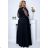 Damen Plus Size (42-46) langes elegantes ärmelloses Partykleid POLISH FASHION PMLBC23265-10 -   schwarz -   50