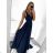 Langes, elegantes, lässiges Kurzarmkleid für Damen (M/L EINHEITSGRÖSSE) ITALIAN FASHION IM42380566 dunkles Altrosa M / L