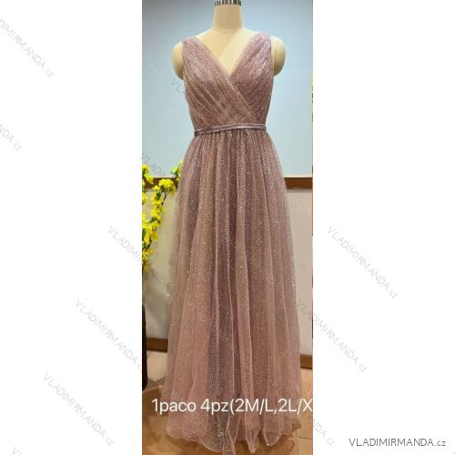 Ärmelloses langes Partykleid für Damen (S/M EINHEITSGRÖSSE) ITALIAN FASHION IMPBB22 IMHMS24168