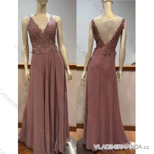 Ärmelloses langes Partykleid für Damen (S/M EINHEITSGRÖSSE) ITALIAN FASHION IMHMS23102