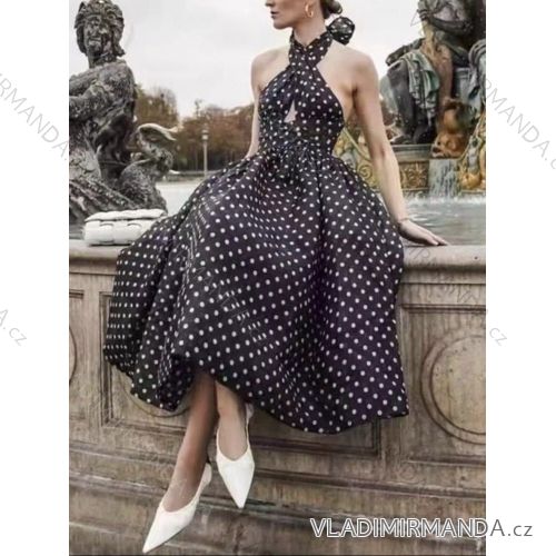 Ärmelloses langes Partykleid für Damen (S/M EINHEITSGRÖSSE) ITALIAN FASHION IMHMS23102