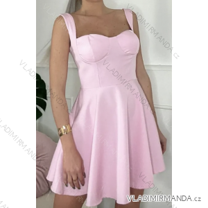 Elegantes Sommerkleid mit glitzernden Pailletten für Damen (Einheitsgröße S/M) ITALIAN FASHION IMPBB23O3837