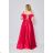 Langes, elegantes Party-Carmen-Kleid für Damen, Übergröße (4248) FRENCH FASHION FMPEL23PATRICIAQS -   rot -   42