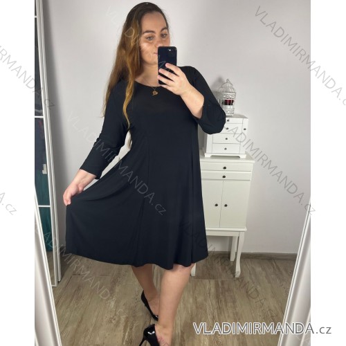 Sommerkleid für Damen (L/XL/2XL/3XL Einheitsgröße) ITALIAN FASHION IMFF23BELLA -   schwarz -   4XL