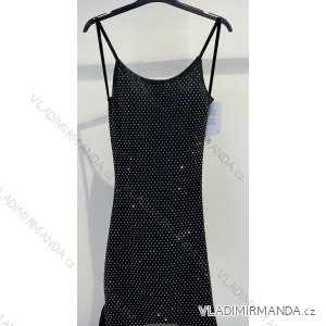 Langes trägerloses Pailletten-Partykleid für Damen (S/M EINHEITSGRÖSSE) ITALIAN FASHION IMPMD2360600