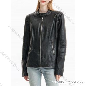 Damen Lederjacke mit langen Ärmeln in Übergröße (46-48-50-52-54-56) ITALIAN FASHION IMM22HX-2839