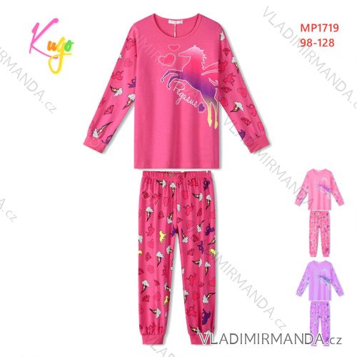 Langer Kinderpyjama für Mädchen (98-128) KUGO MP1759