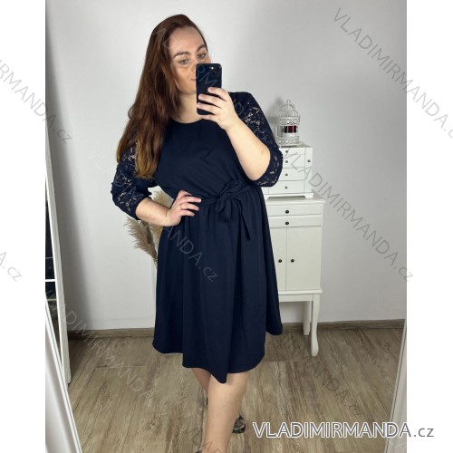 Shirt verlängert 3/4 Langarm Damen (L/XL/2XL ONE SIZE) ITALIAN FASHION IM423025 -   dunkelblau -   2XL/3XL