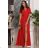 Trägerloses langes Partykleid aus Satin für Damen (34-42) POLISH FASHION PMLEL24NATHALIE -   rot -   XL