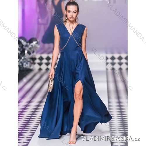 Ärmelloses langes Partykleid für Damen (34-54) POLISH FASHION PMLMR23MILENA-6 -   hellblau -   54