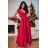 Damen Plus Size (42-46) langes elegantes ärmelloses Partykleid POLISH FASHION PMLBC23265-10 46 růžová starorůžová