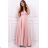 Damen Plus Size (42-46) langes elegantes ärmelloses Partykleid POLISH FASHION PMLBC23265-10 46 růžová starorůžová