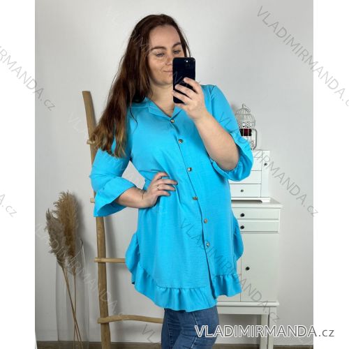 Langärmliges Damen-Langarmshirt mit Gürtel (S/M EINHEITSGRÖSSE) ITALIAN FASHION IMWD233305