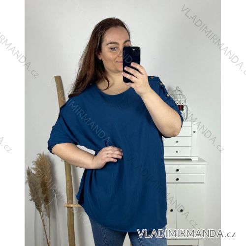 Tunika dlouhý rukáv dámská nadrozměr (3XL/4XL ONE SIZE) ITALSKÁ MÓDA IMWQ23126