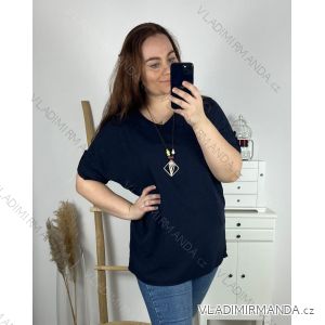 Tunika dlouhý rukáv dámská nadrozměr (3XL/4XL ONE SIZE) ITALSKÁ MÓDA IMWQ23126