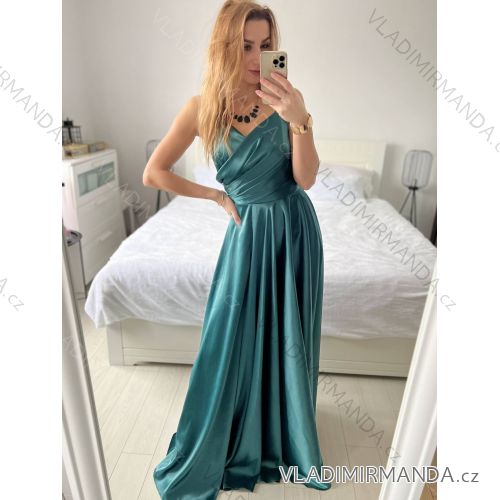 Elegantes Sommerkleid mit glitzernden Pailletten für Damen (Einheitsgröße S/M) ITALIAN FASHION IMPBB23O3837