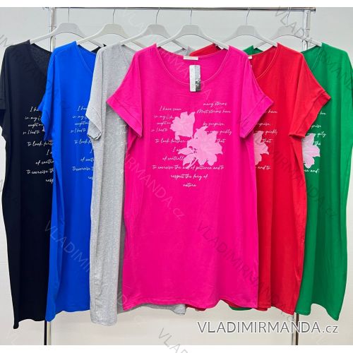 Shirt verlängert 3/4 Langarm Damen (L/XL/2XL ONE SIZE) ITALIAN FASHION IM423025