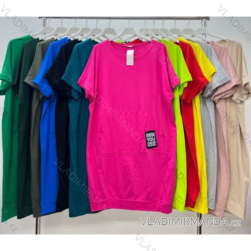 Shirt verlängert 3/4 Langarm Damen (L/XL/2XL ONE SIZE) ITALIAN FASHION IM423025