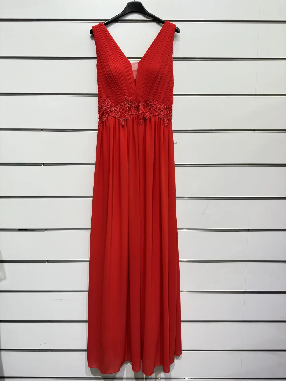 Trägerloses langes Partykleid für Damen (Einheitsgröße S/M) ITALIAN FASHION IMPSH2360055 rot S / M