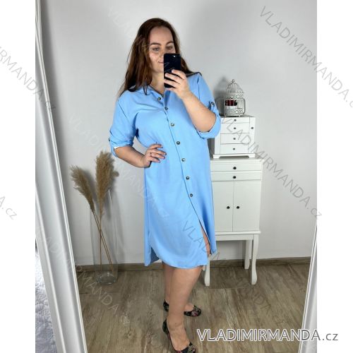 Langarm-Hemdkleid für Damen (Einheitsgröße S/M/L) ITALIAN FASHION IMC22658