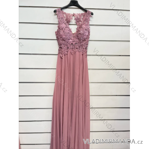 Trägerloses langes Partykleid für Damen (Einheitsgröße S/M) ITALIAN FASHION IMPSH2360055 růžová starorůžová S / M