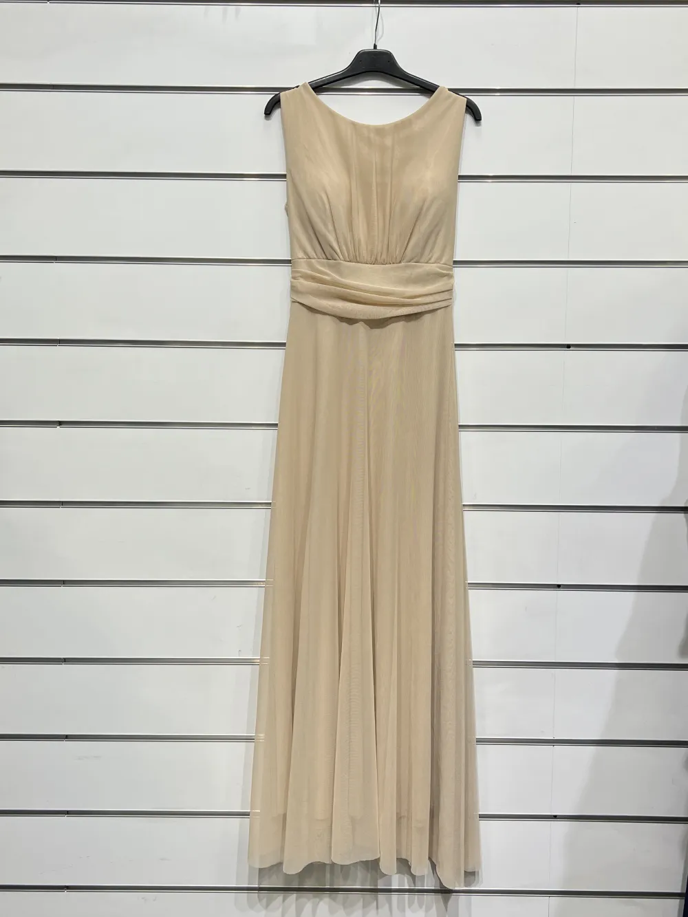 Trägerloses langes Partykleid für Damen (Einheitsgröße S/M) ITALIAN FASHION IMPSH2360055 beige S / M